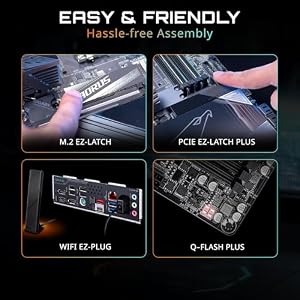 GIGABYTE B850 AORUS Elite WIFI7 AMD AM5 ATX Motherboard, Support AMD Ryzen 9000/8000/7000 Series, DDR5, 14+2+2 Power Phase, 3X M.2, PCIe 5.0, USB-C, WIFI7, 2.5GbE LAN, EZ-Latch, 5-Year Warranty — photo 4 of 6