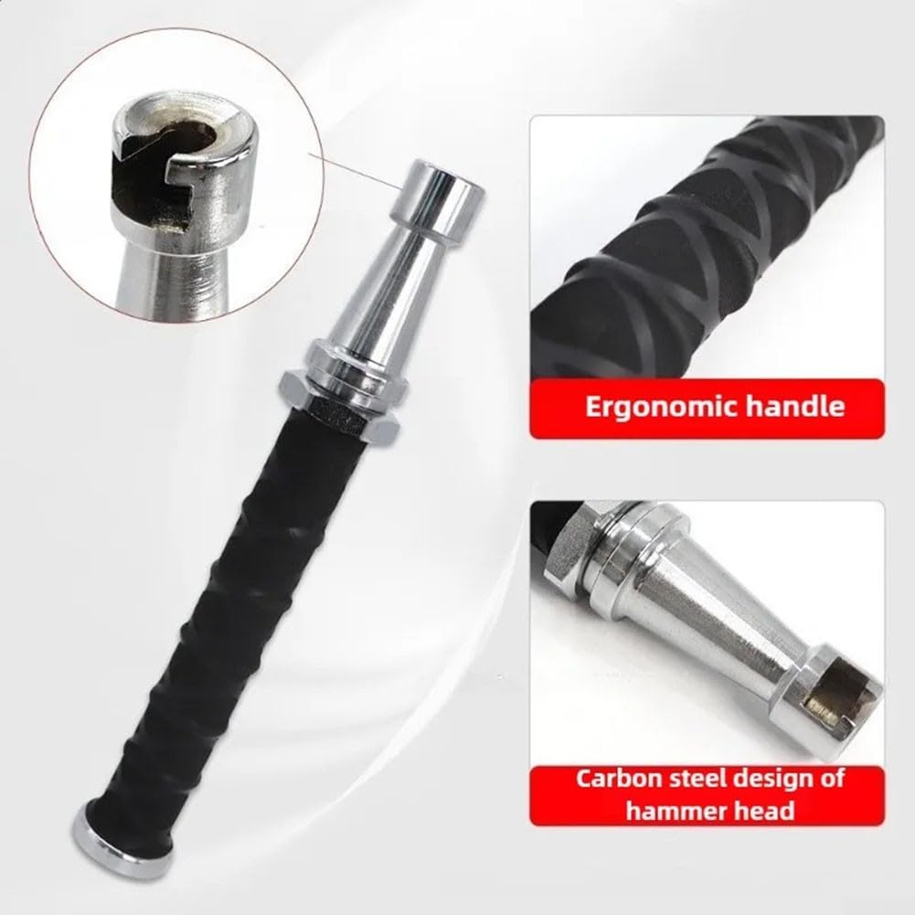 Martello a cremagliera per riparazione di urti auto, telescopio con meccanismo a molla, adatto alla vernice e portatile, kit di attrezzi fai da te per la manutenzione della carrozzeria dell'auto