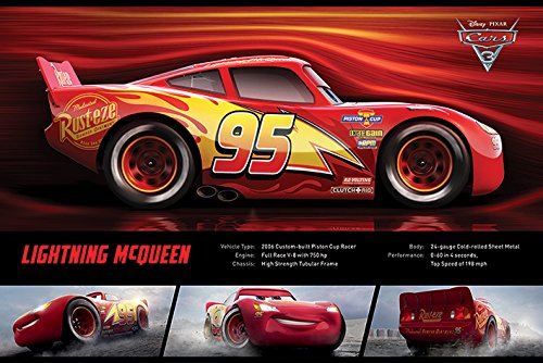 Pyramid International Lightning McQueen Stats Cars...