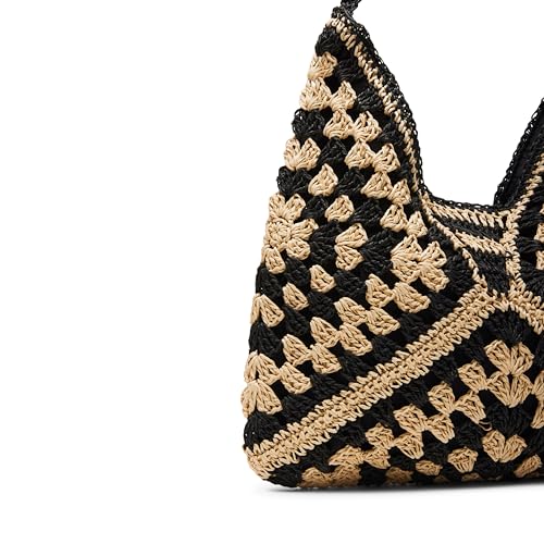 Image of Steve Madden Women's Steve Madden Bora Straw Crochet Hobo