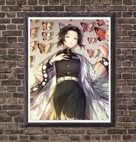 MS Fun Anime Poster Nezuko Digital Canvas Art Prints Poster,Set of 8,8 x 10 Inches,No Frame
