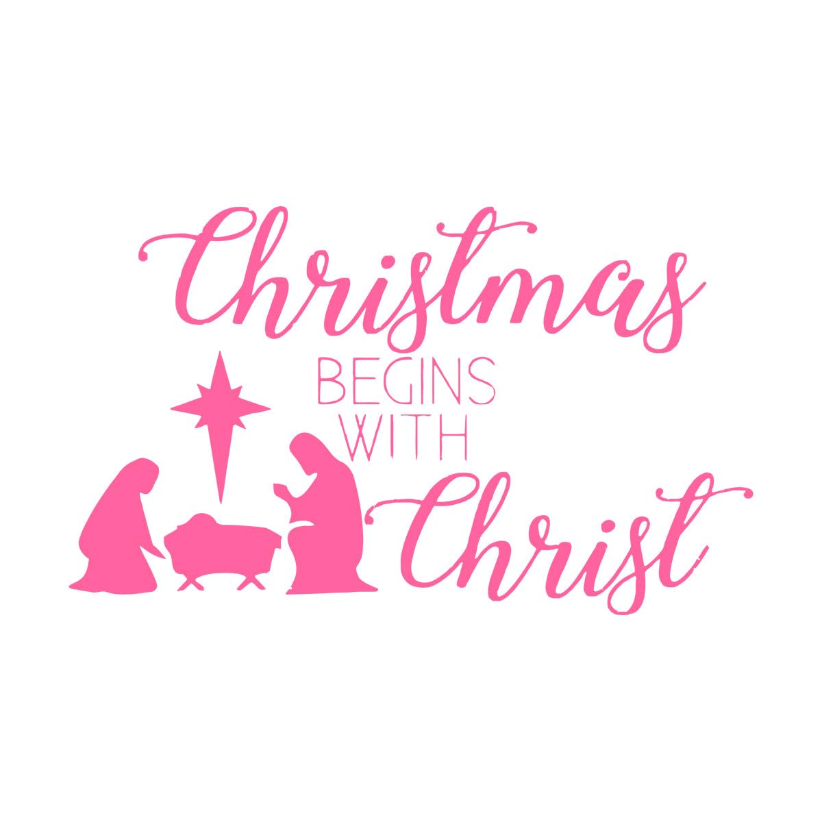 Nativity Christmas Wall Sticker Vinyl Living Room Home Decor Wall Decals Art Bedroom Removable Window Murals Adornment Small - 25x42cm — image 1