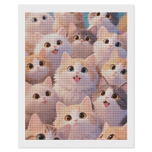Kit broderie diamant chat FodPand à offrir en cadeau créatif pour adulte débutant