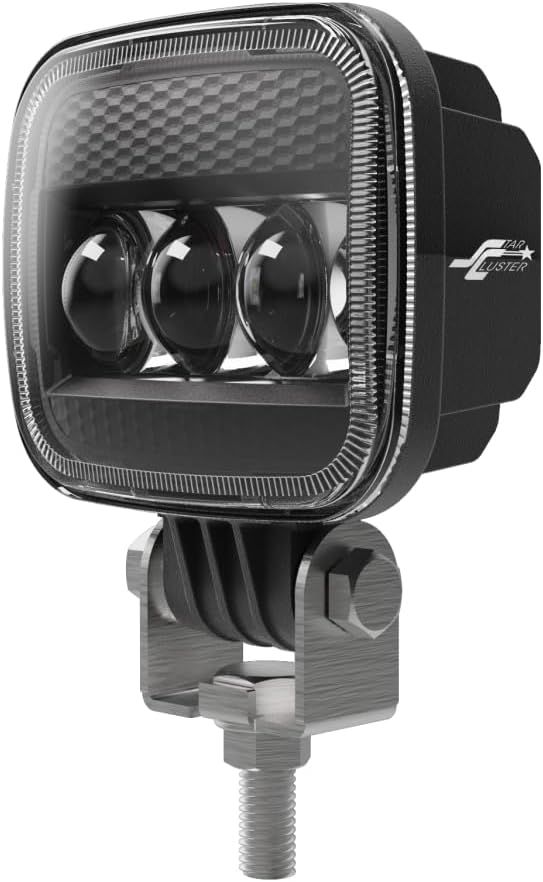 STARCLUSTER 4 Inch 24.3W Off Road LED Pods Light, 1lux/400m, Nichia LED 270, Waterproof & Shockproof, for Trucks, Automotive, Tractors, Boats (Right/Left 2.5°, Up/Down 1.5°)