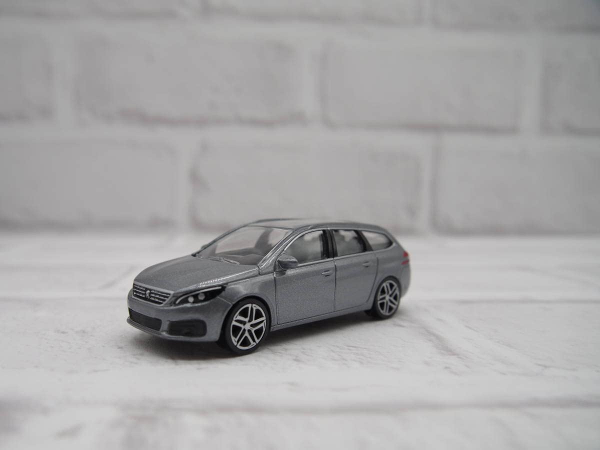 Amazon | 1/64 ミニカー プジョー PEUGEOT 308 SW 2017 シルバー