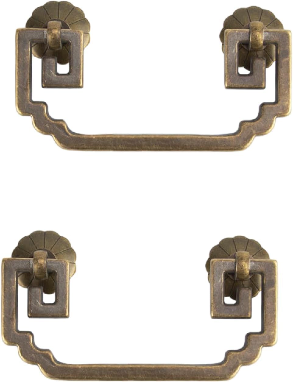 Tnbccxn 8.0Cm Bronze Cabinet Handles, Cabinet Handles,2Pack Chinese Style Antique Handle(8.0Cm Bronze)