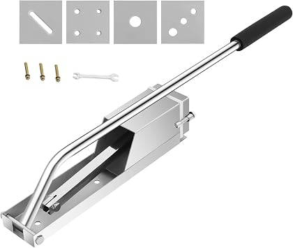 Stainless Steel Clay Extruder, Wall Hanging Manual Extruder Tool with 4 Molds & Wrench, Polymer Clay Extruder Tool for Solid Clay Strips of Different Shapes