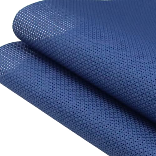 Image of KCS 59 inch x 1 Yard (93cmx149cm) 11 Count Cotton Aida Cloth Cross Stitch Fabric (Jeans Blue)