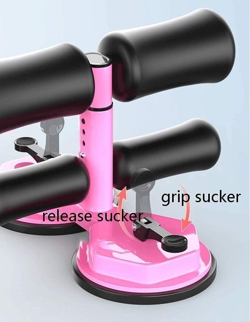 Portable Sit Up Bar - Sit-Up Assistant Device with 2 Strong Suction Cups - Ab Crunch Machine - Exercise Equipment Abs Master for Easy House Workout