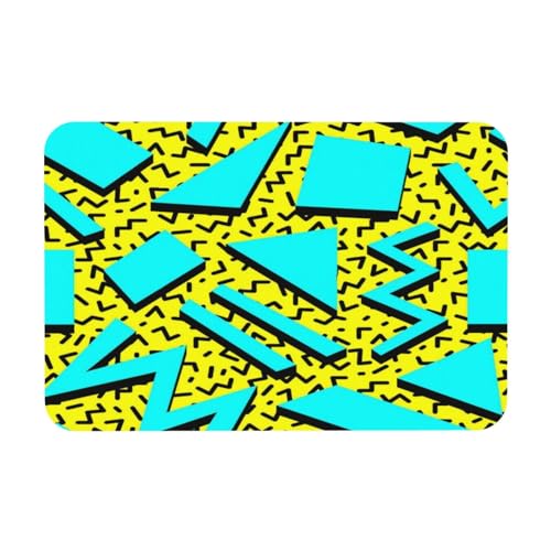 Memphis Style Bathroom Carpet Mat 15.7x23.6in, Ultra Soft