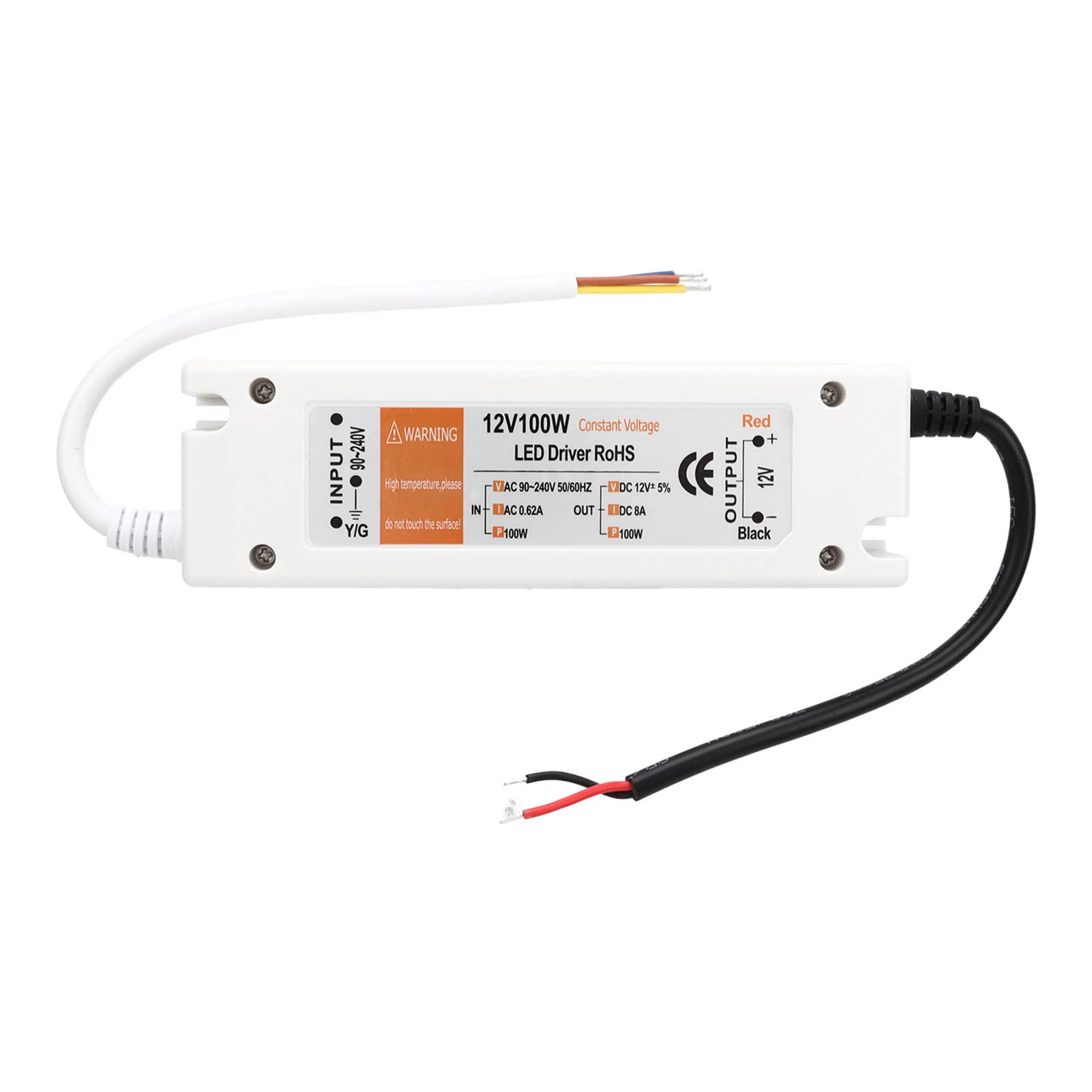 Amazon.co.jp: 100W LED電源AC 90‑240V 0.62AからDC 12V 8A家庭用短絡