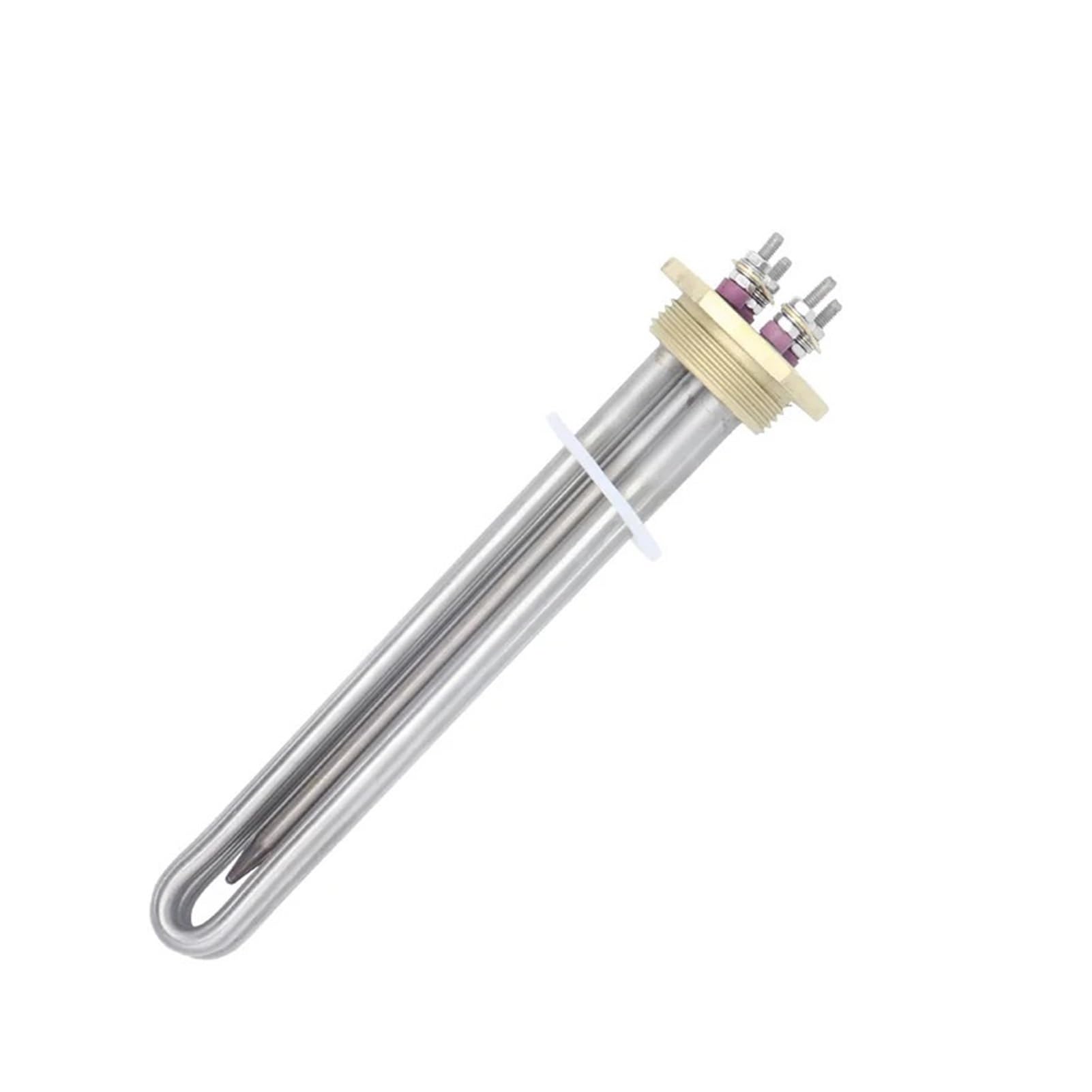 Brida de agua Zeater Element DN32 Calentador de agua con brida de cobre Camper 300w/600w DC solar con tubo termostático Elemento calefactor 12v (Heater With Nut,12v 600w BSP)