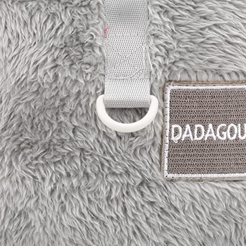 SMALLLEE_LUCKY_STORE Haustier-Sherpa-Fleece-Pullover Weste Rollkragenpullover mit D-Ring weiches Sweatshirt für kleine Hunde Katzen, Welpen Yorkie Chihuahua warme Herbst-Winterkleidung, Grau, S