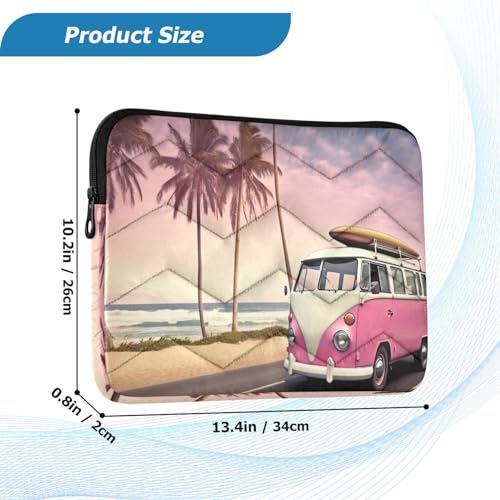 Funda para portátil de 13-14 pulgadas con diseño rosa miniatura 3