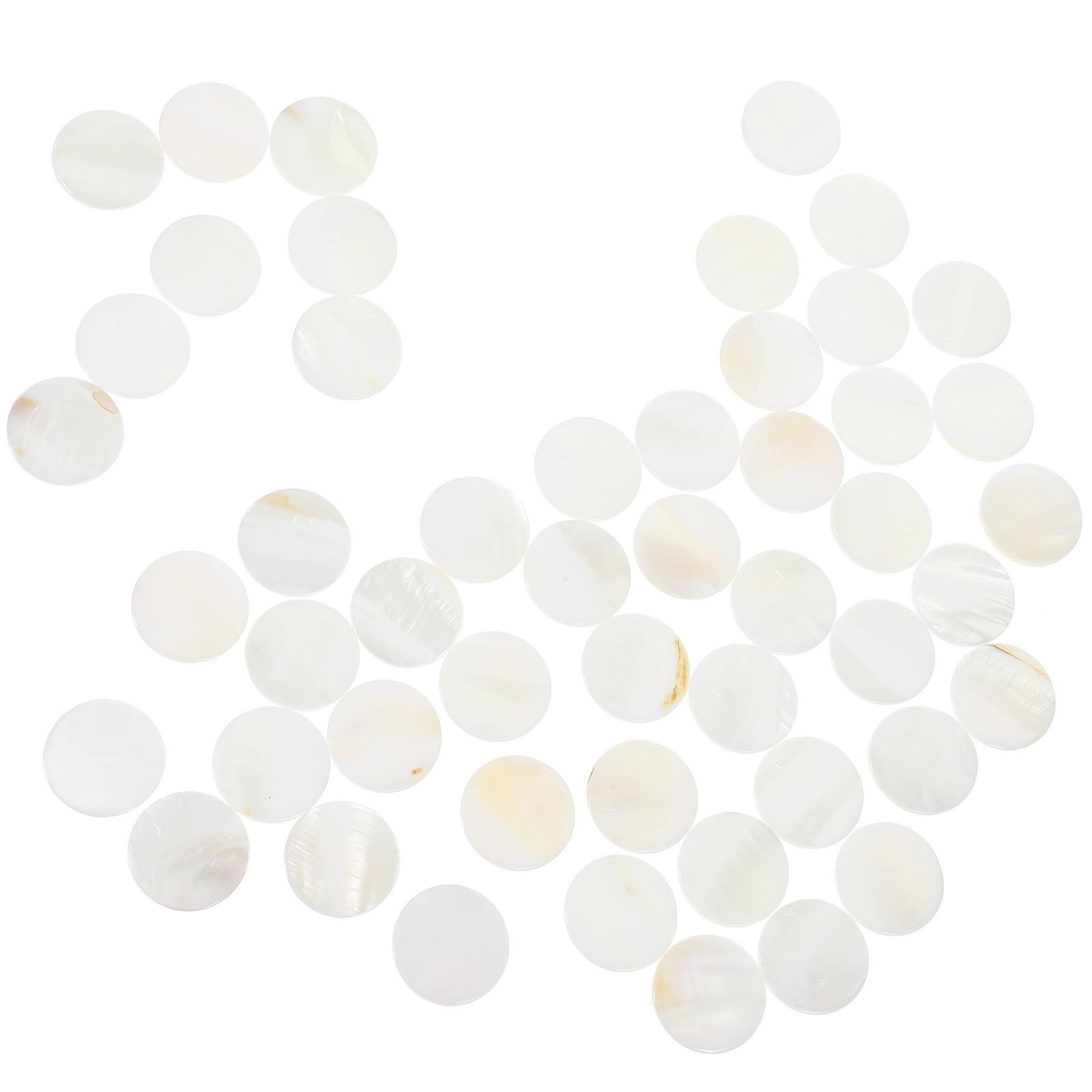Conchas de color redondas en material sintético práctico para crear pendientes duraderos