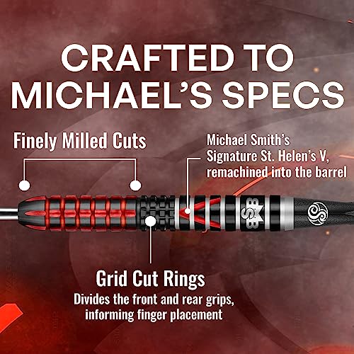 Shot! Darts Michael Smith Defiant Center Weighted 90% Tungsten Pro Throwing Darts Steel Tip Set Professional Made in New Zealand Designed Dart Flights for Women & Men Metal Tip Bar Darts for Adults - Image 4