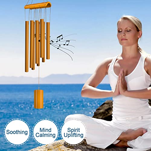Virekm Wind Chimes For Outside, Sympathy Wind Chimes Bamboo Windchimes Outdoors With Natural Sounds, Gifts For Mom, Indoor Outdoor Decorations For Patio Porch Garden And Backyard #TOP4