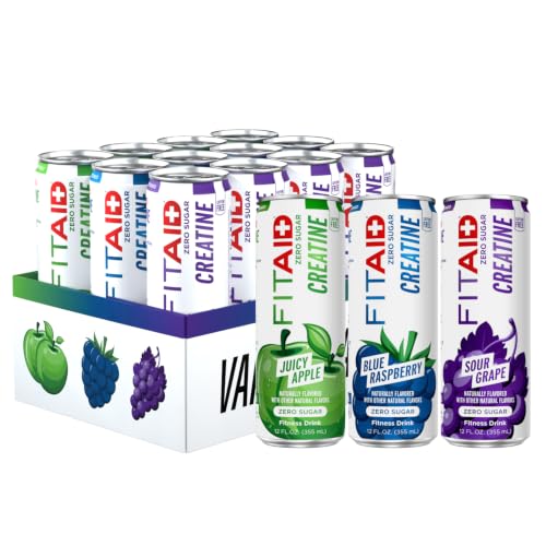 Image of FITAID Creatine Recovery Drink, Electrolytes, Zero Sugar Variety, 12pk