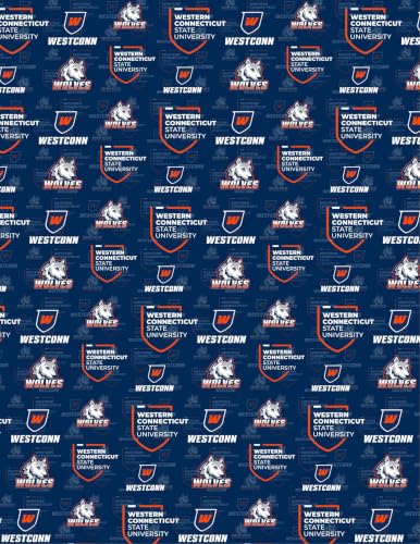University of Western Connecticut Inspired Custom Fabric Sheet – Custom School Pattern, 8.5 x 11 Inch Fabric for Jellycats, Quilts, Sewing and Crafts