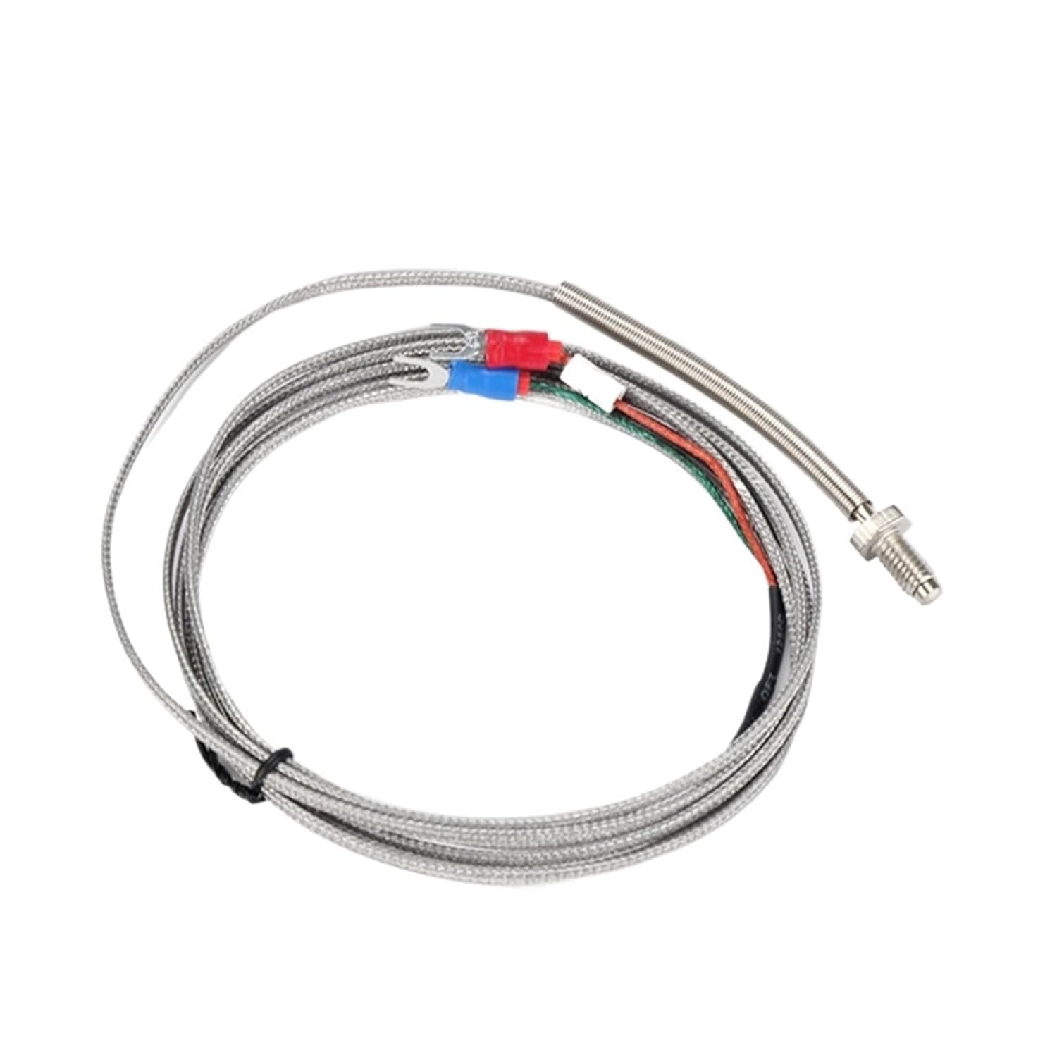 WRNT-02 M6 Screw K J PT100 Type Wire Cable Thermocouple Temperature Sensor 1Pcs(M6 K Type 3.0m)
