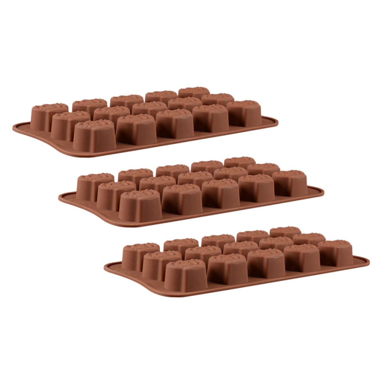 Lot De 3 Petits Moules À Chocolat En Silicone Pour Bonbons Outils De Cuisson 3 Pièces X 3