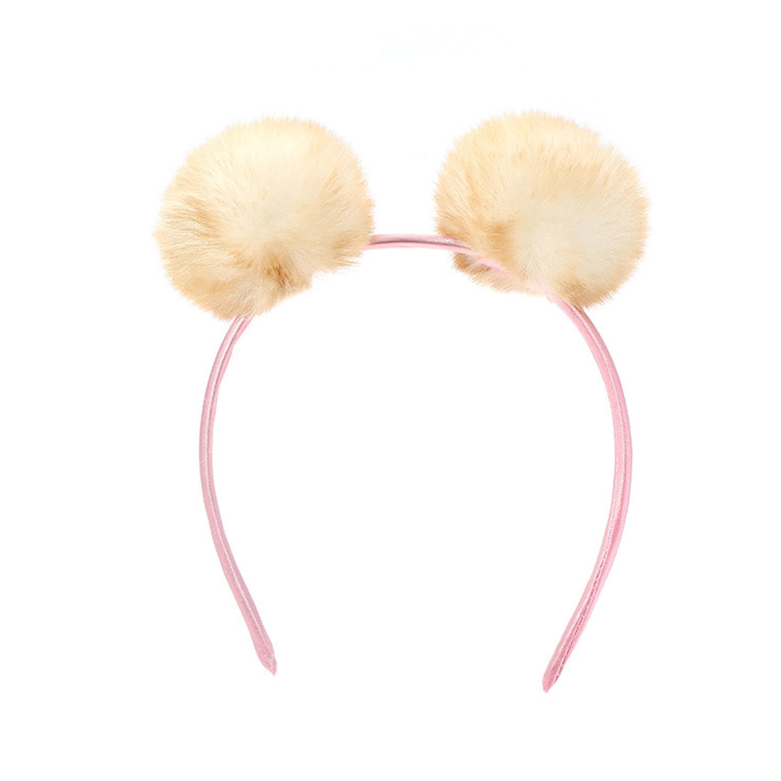 Maxtonser Plush Balls Headband Party Accessories Hairhoop Birthday Party Props Headpiece Women Girl Makeup Headdress Accessories