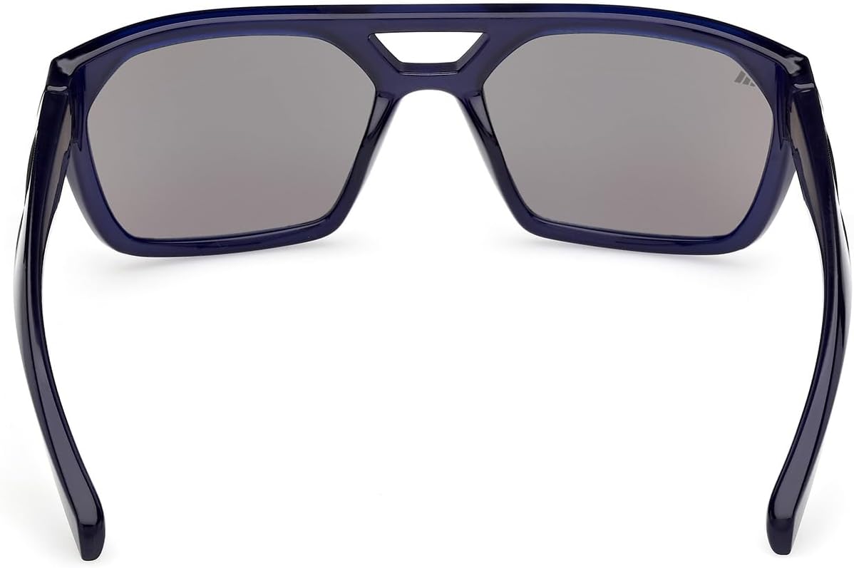 Adidas Men's Sunglasses, Shiny Blue/Blue mirror