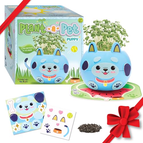Creativity for Kids Plant-A-Pet: Puppy Toys for Girls - Small Gifts and Stocking Stuffers for Girls, Arts and Crafts for Kids, DIY Activity Set (Ages 6+)