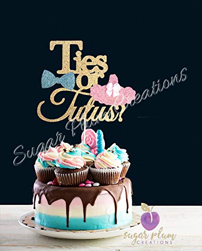 Ties or Tutus Cake Topper New Design