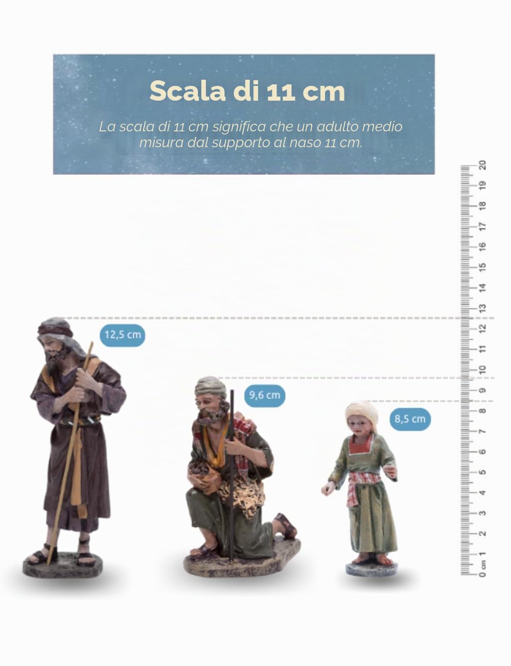 Bambini che Giocano | 3 Pezzi | Set di Statuine Decorative | Figure misteriose |Figure del presepe |Serie 11 cm| Progettato da José Luis Mayo Decorazione natalizia |Nascita