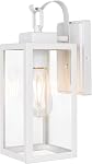 GRUENLICH Outdoor Porch Light, Rustproof Wall Sconce, Tempered Glass | Large Exterior Wall Light Fixture for House, Patio, Garage, Anti-rust Galvanized Metal, Waterproof, E26 Socket, Bronze 1 Pack