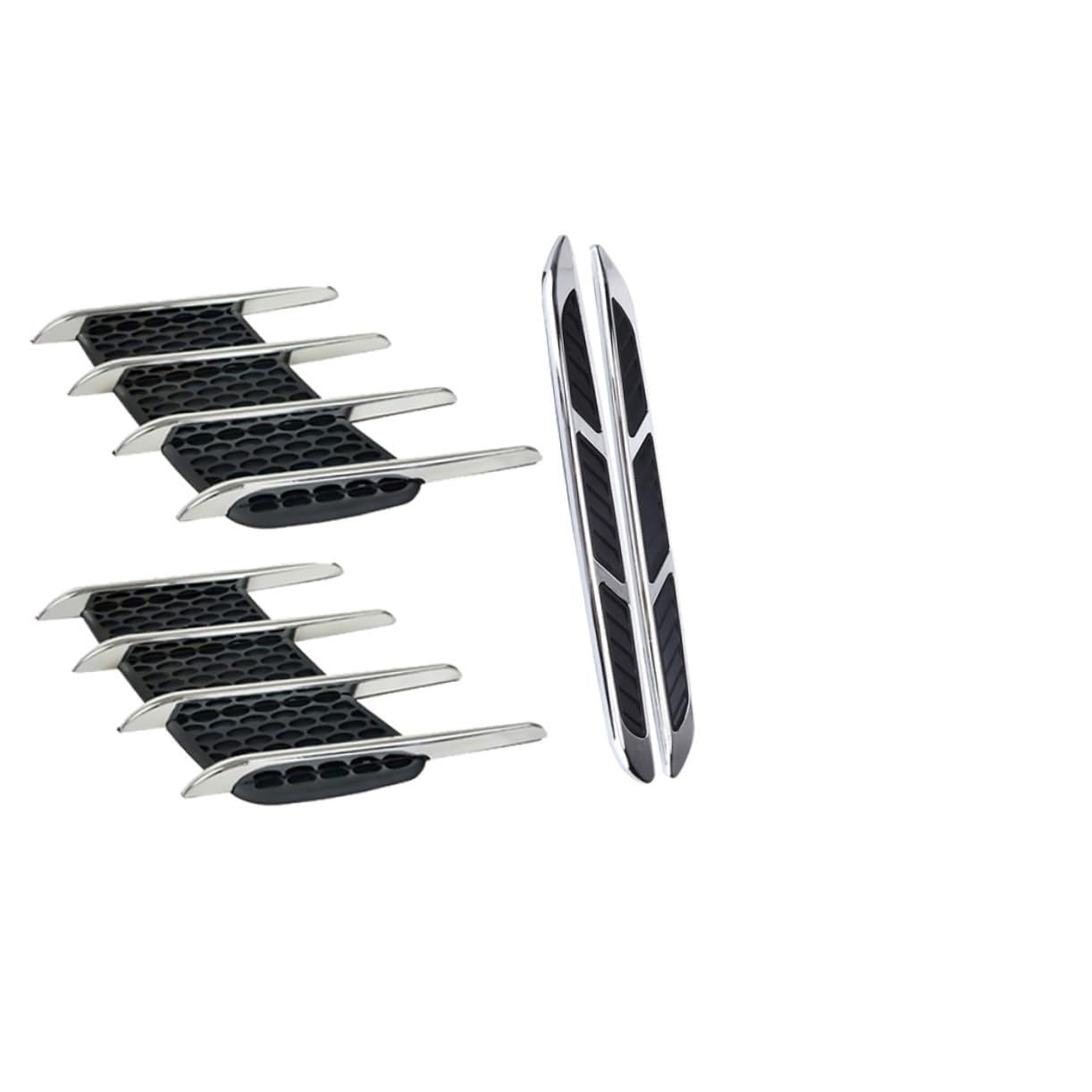 GALPADA Decorative Vent 2 Pairs Car Air Inlet Stickers Abs Car Hood Paste Strong Electroplating Process Fashion and Attractive