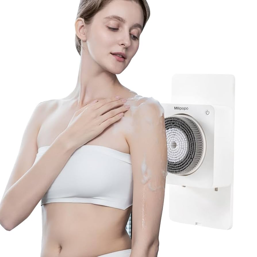 【未使用品】Milipopo 電動背中ブラシ 壁掛け式 Amazon | Milipopo 電動背中ブラシ ：壁掛け式 バスブラシ