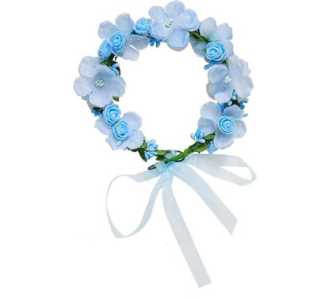3 Pieces Big Sister Accessory Set, Include Big Sister Satin Sash, Badge Pin and Flower Crown for Baby Shower Party (Blue Green) - Image 4