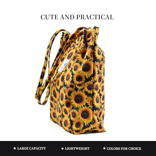 Image of TOPASION Cute Corduroy Tote Bag Canvas Shoulder Handbags for Women Travel Shopping