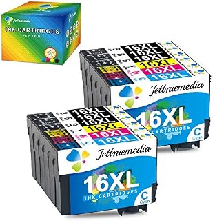 16XL Ink Cartridges for Epson 16 XL Ink Cartridges Compatible with Epson Workforce WF-2010 WF-2510 WF-2520 WF-2530 WF-2540 WF-2630 WF-2650 WF-2660 WF-2750 WF-2760 (6BK/2C/2Y/2M 12pack)