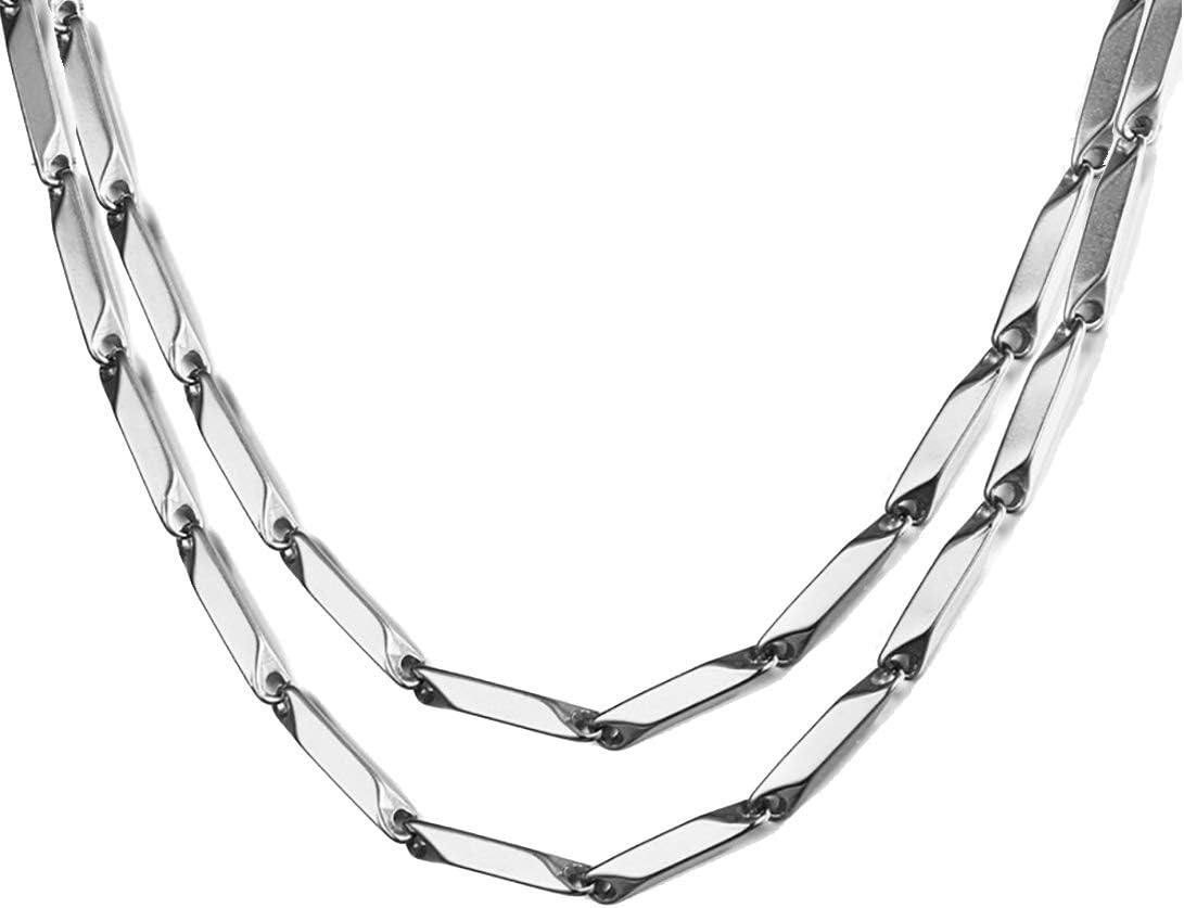 - Stainless Steel Rice Chain Necklace for Men and Boys