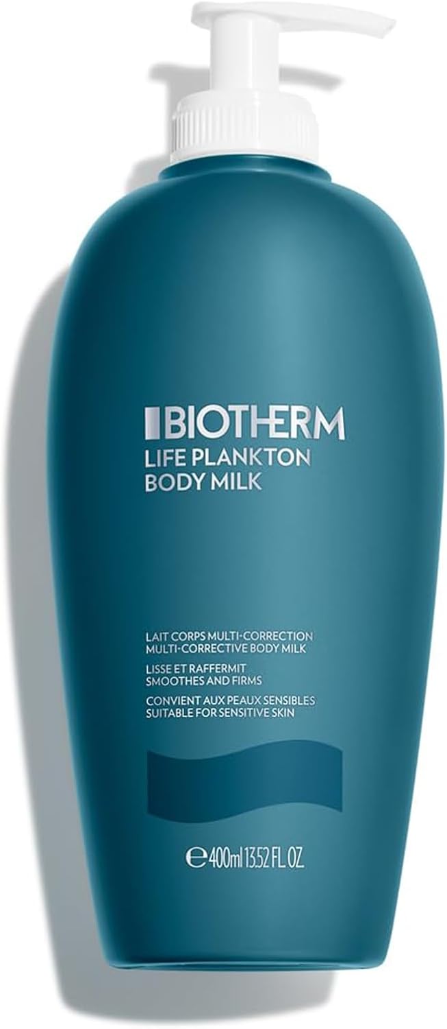 BIOTHERM – Lait Corporel Life Plankton – Lait Corps Multi-Correction – Lisse & Raffermit – Restaure la Barrière Cutanée – Enrichi en Plancton de Vie & Beurre de Karité – Tous Types de Peau – 400 ml