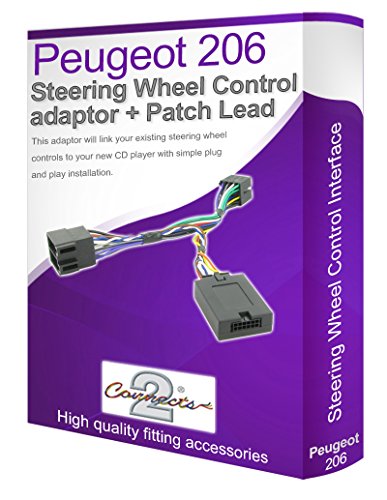 Peugeot 206-Adaptateur câble stéréo pour connecter vos commandes de commande au volant