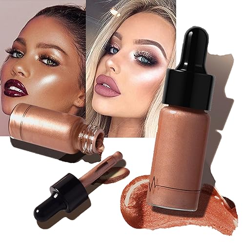 Liquid Highlighter Makeup,Shimmer Highlighter Stick,Liquid Bronzer,Natural Pink Shimmer Smooth Blendable, Body Shimmer Liquid Blush,Face Body Glow,bronze shimmer smooth blendable, face body glow - Image 3