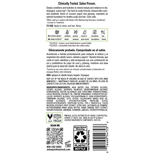 Biotera Ultra Moisturizing Conditioner | Dry, Damaged, Coarse Hair | Microbiome Friendly | Vegan & Cruelty Free | Paraben & Sulfate Free | Color-Safe | 32 Fl Oz #TOP7