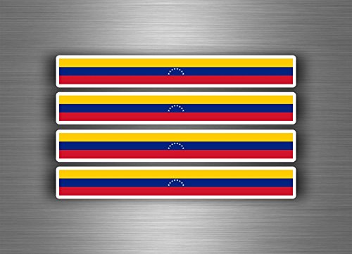 Akachafactory 4X Autocollant Sticker Voiture Moto Stripes Drapeau Tuning Venezuela