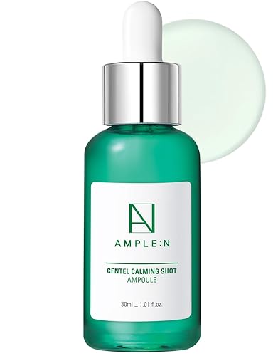 Miniatura 8 de AMPLEN Centel Calming Shot Ampolla - Suero facial calmante coreano con centella asiática para calmar la piel irritada y sensible, alivio del