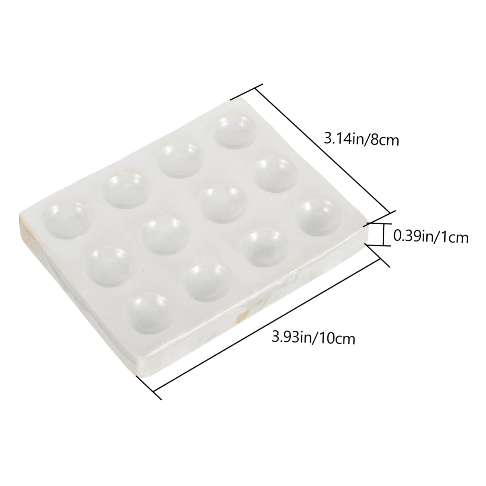 TIDTALEO Porcelain Spot Plate 2 Pcs Ceramic Reaction Plate Porcelain Reaction Well Plate
