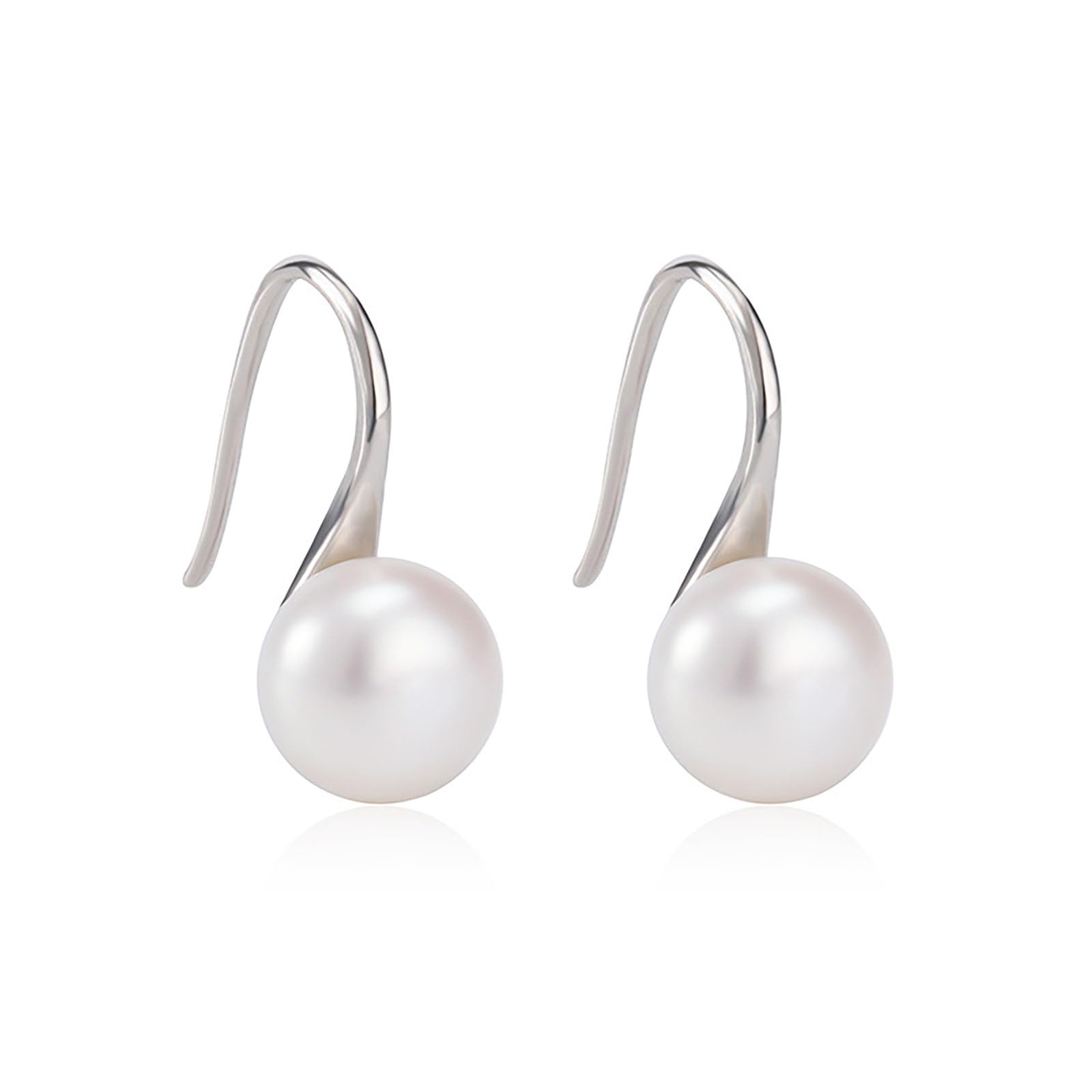 Orecchini Donna Con Perle D'Acqua Dolce In Argento 925 – Pendenti A Goccia Con Perla Vera Bianca – Gioielli Eleganti Anallergici In Confezione Regalo