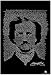 Edgar Allan Poe The Raven Text Poster 13 x 19in
