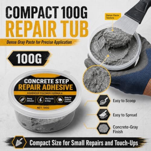 Concrete Step Repair Adhesive Filler Crack Cracks Cement Patch Wall Hole — view 4