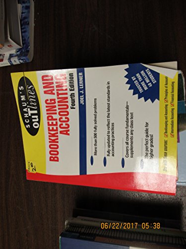 Schaum's Outline of Bookkeeping and Accounting (Schaum's Outline Series)
