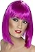 Smiffys Perruque glam, violet fluo, cheveux courts, dégradés avec frange Taille Unique