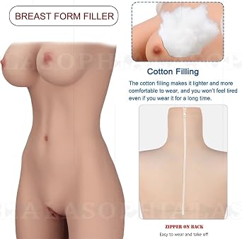 Crossdressing Full Silicone Bodysuit Back Zipper High Collar Style Ankle-Length Soft Fake Jumpsuits for Transgenders